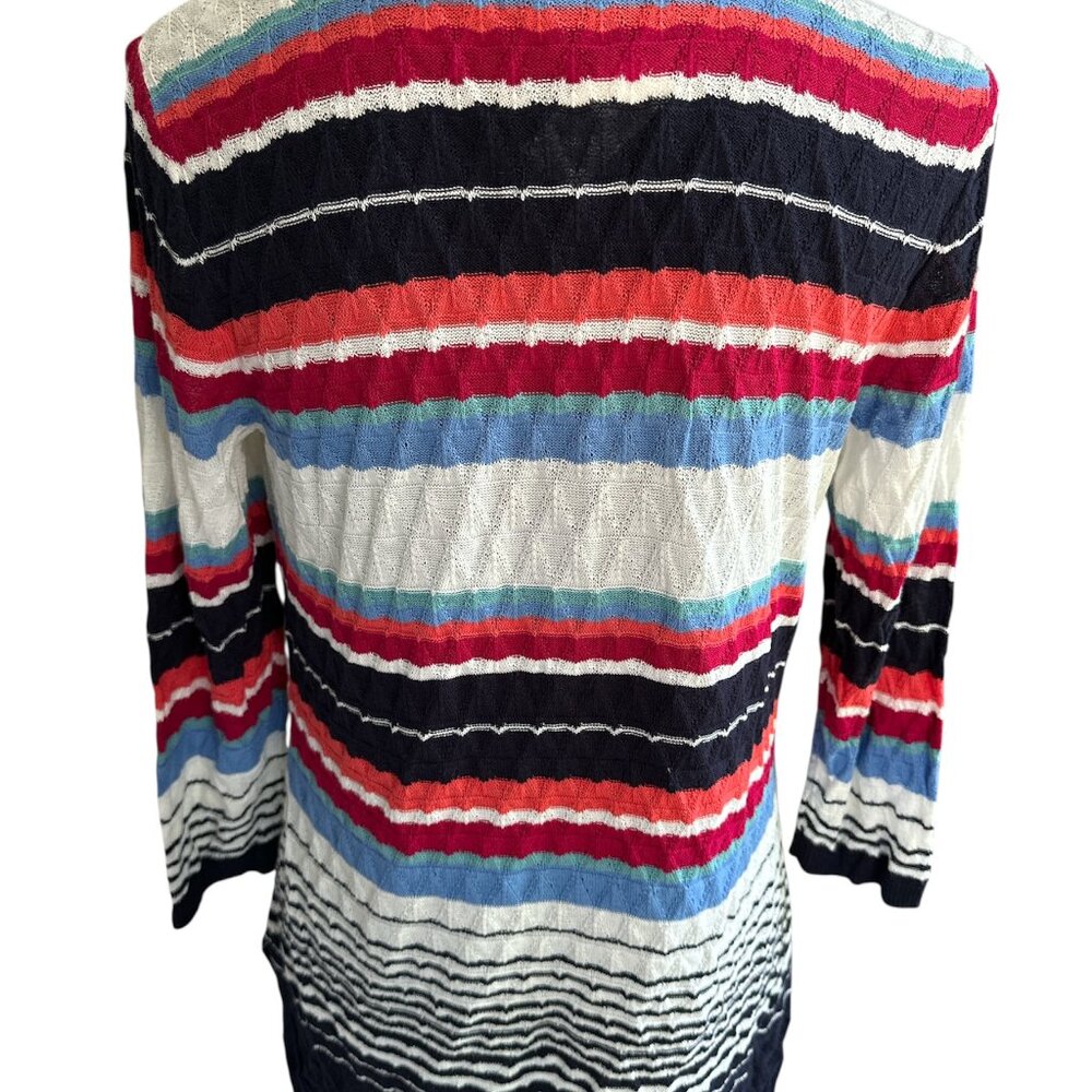 Talbots Multicolor Striped Cardigan - Picture 3 of 5